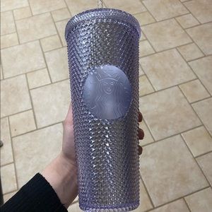 STARBUCKS GREY SILVER STUDDED TUMBLER IRIDESCENT
